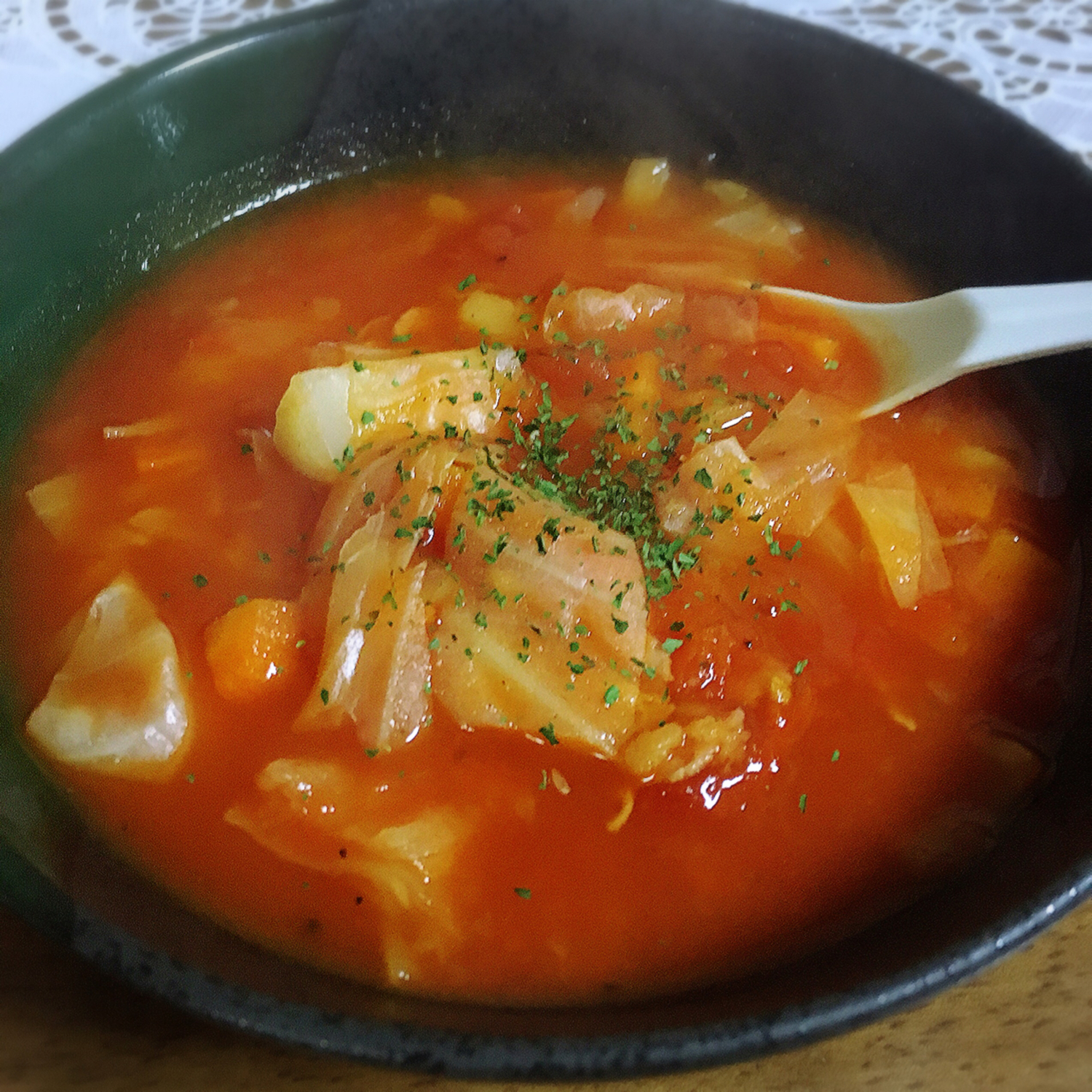 ヘルシーな野菜スープに