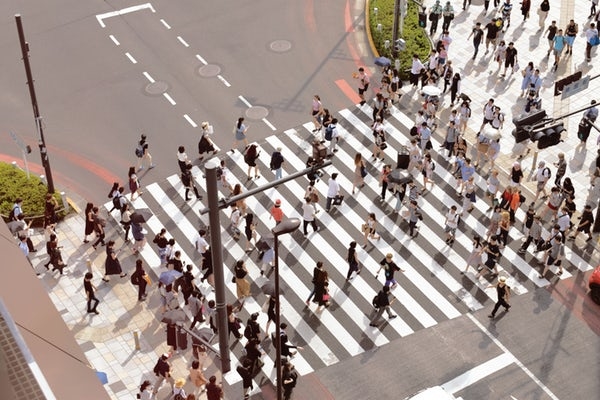 人通りが多くないところ