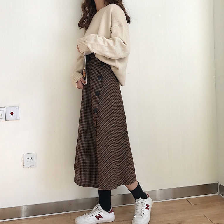 レトロチェックスカート 