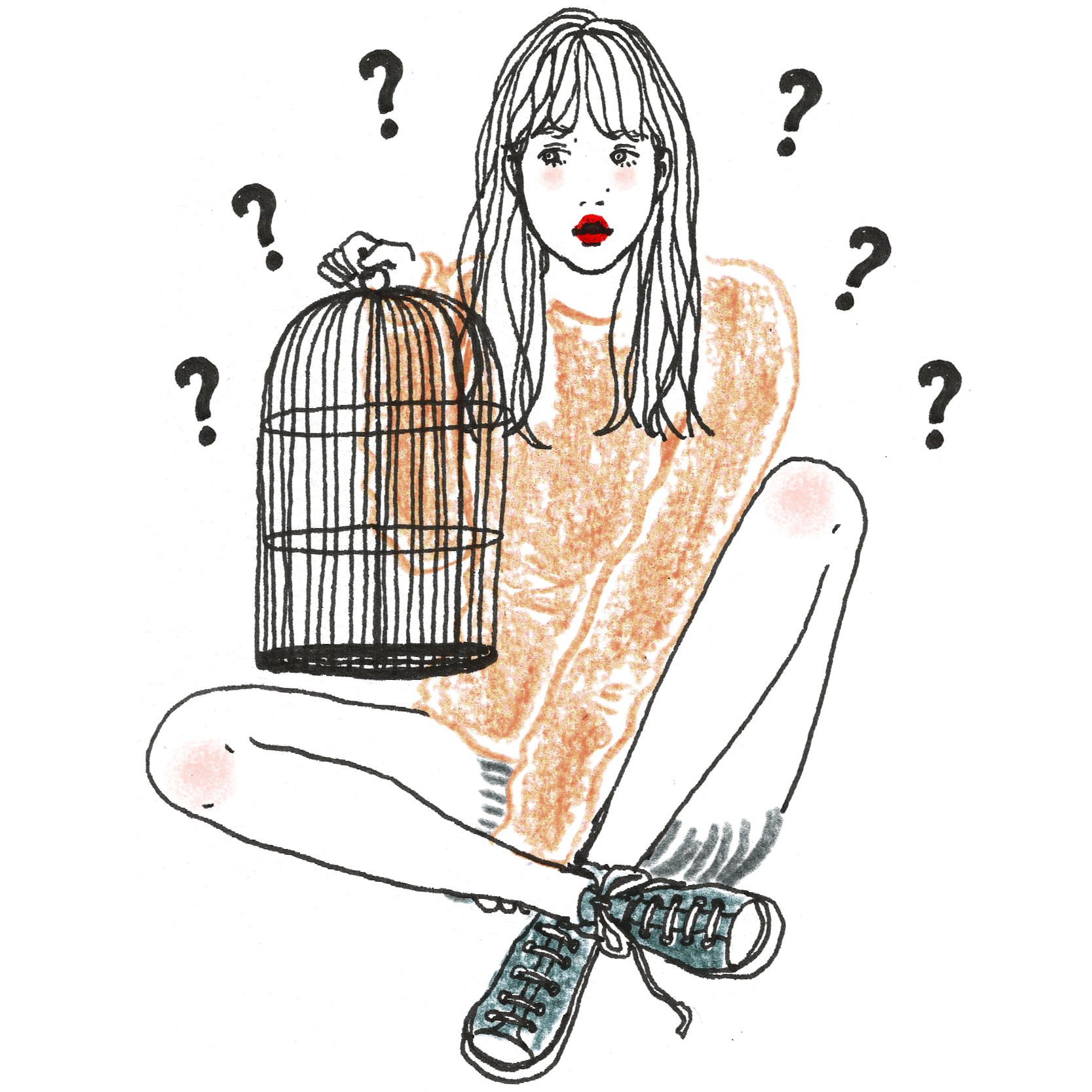 Q:あなたの手に鳥がとまっています。どの鳥ですか?