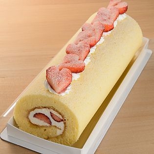 ハチミツいちごのロールケーキ