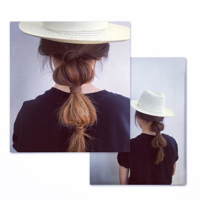 ハット×玉ねぎヘアで印象的に