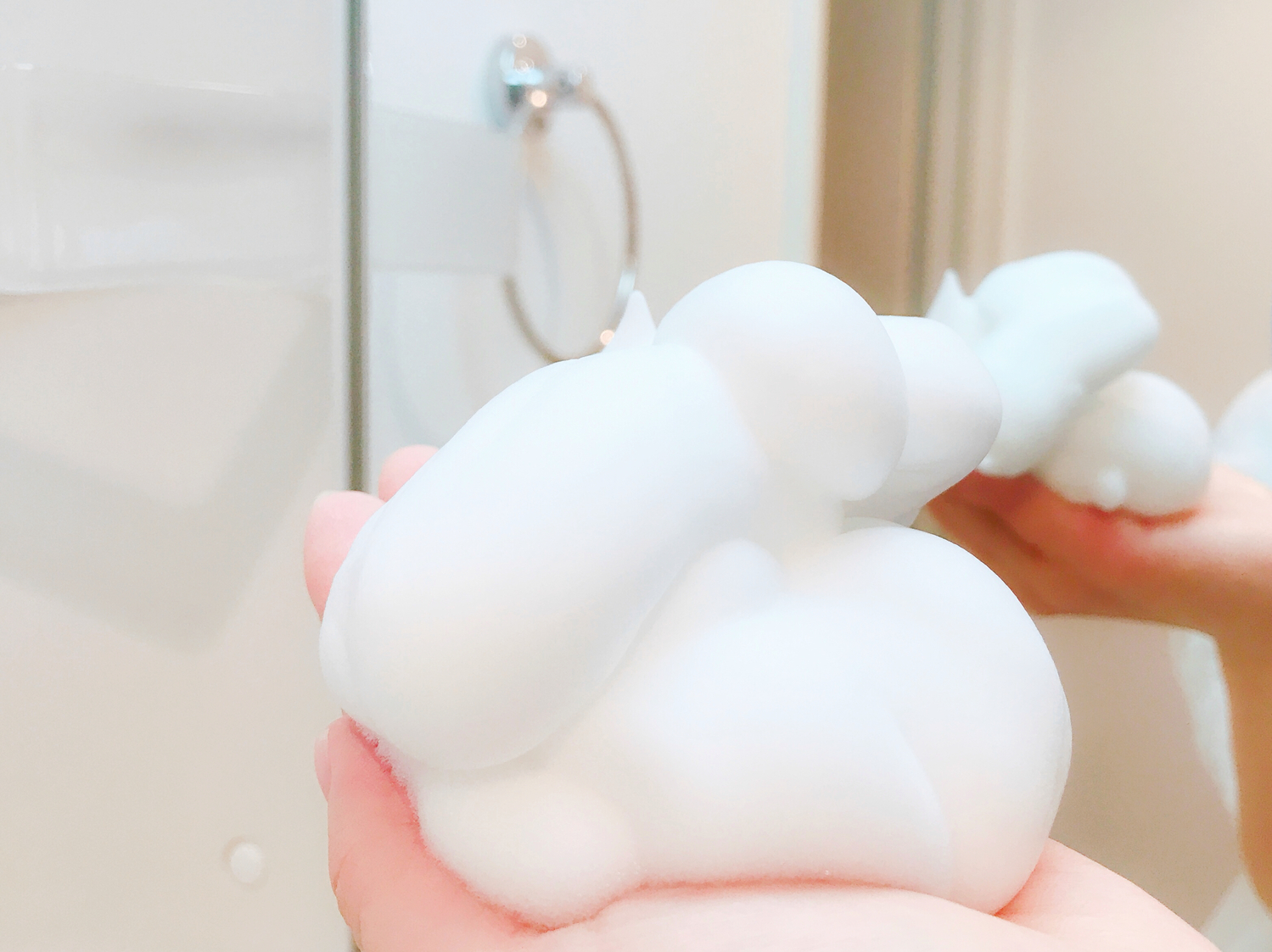 step_2:ふわふわの泡をつくる