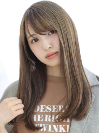 ちょい流し前髪・ゆるく流して大人可愛く