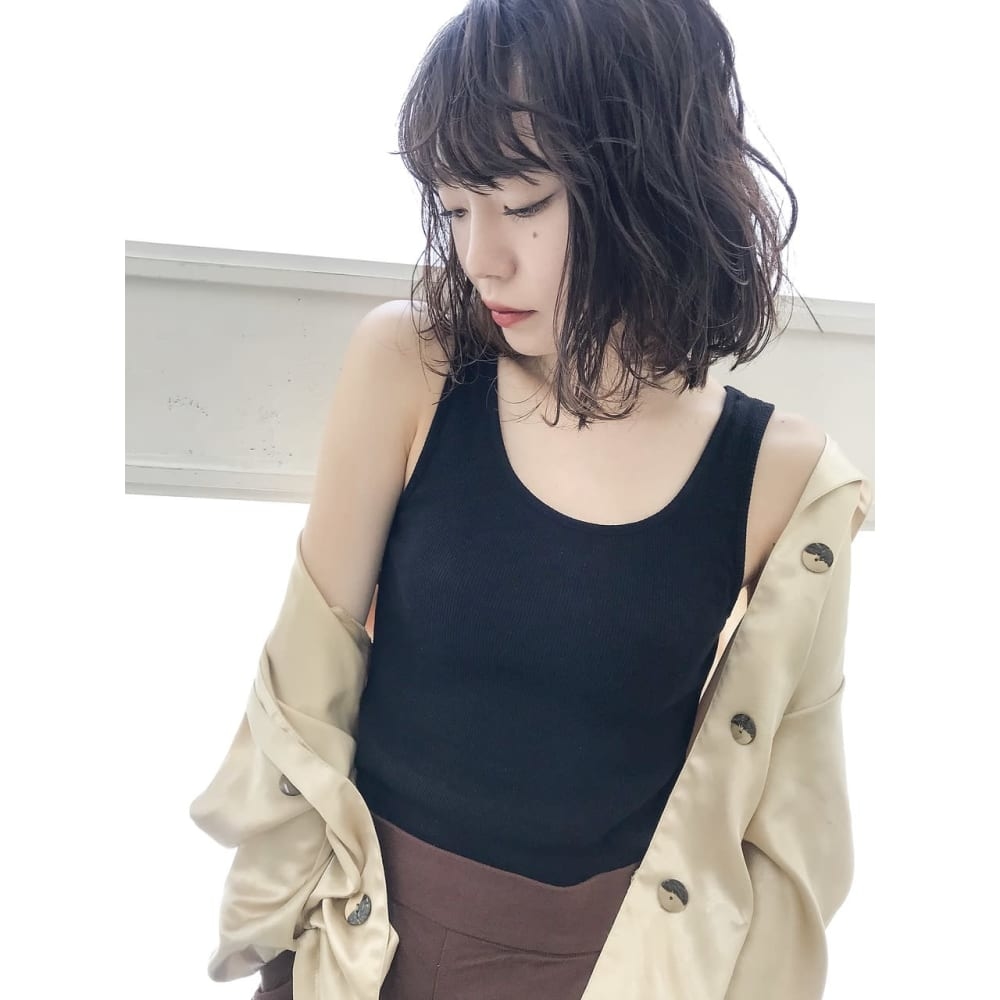 濡れ感スタイリングで色っぽく