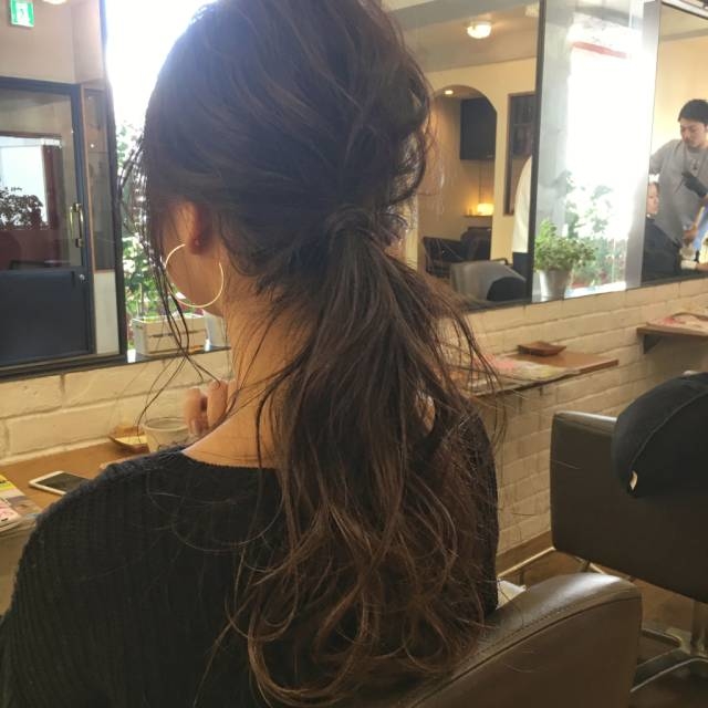 ②毛先だけでも巻いておく