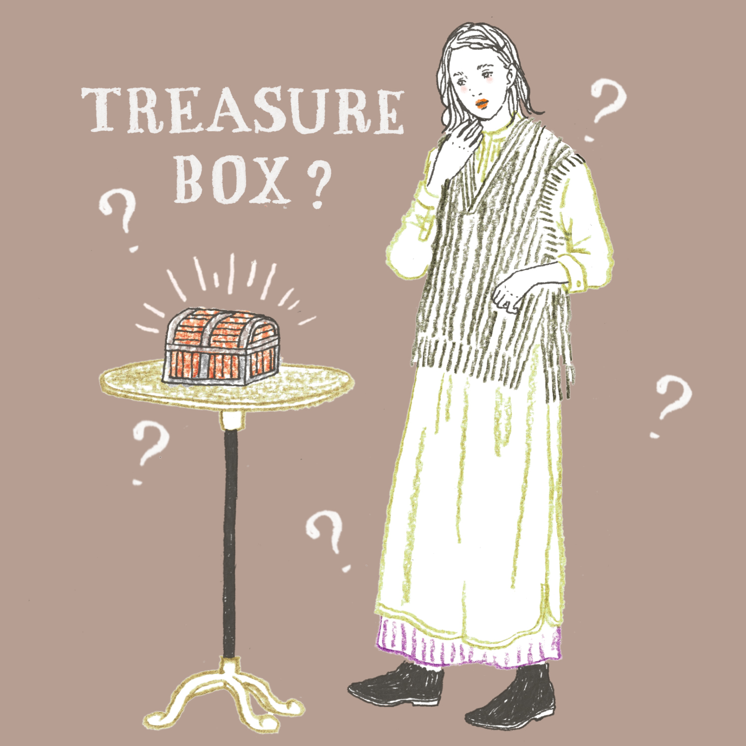 Q:小さな宝箱のようなものが机の上にあります。開けると・・・?