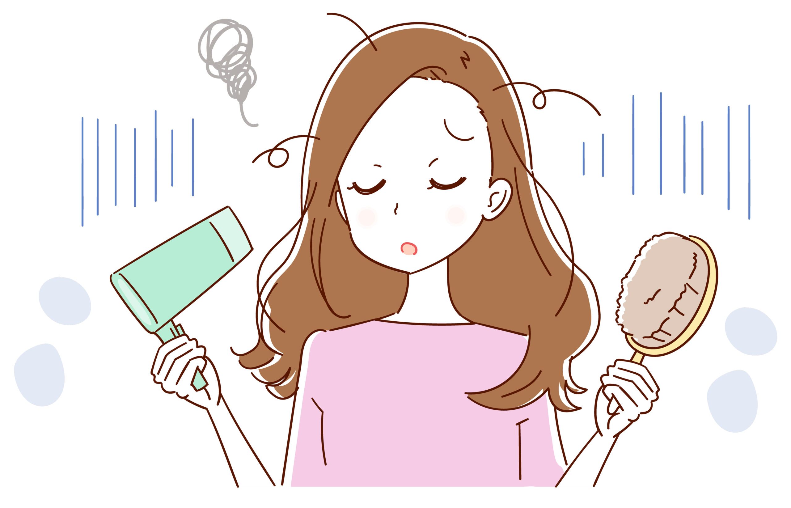 うねうねして髪の毛がまとまらない