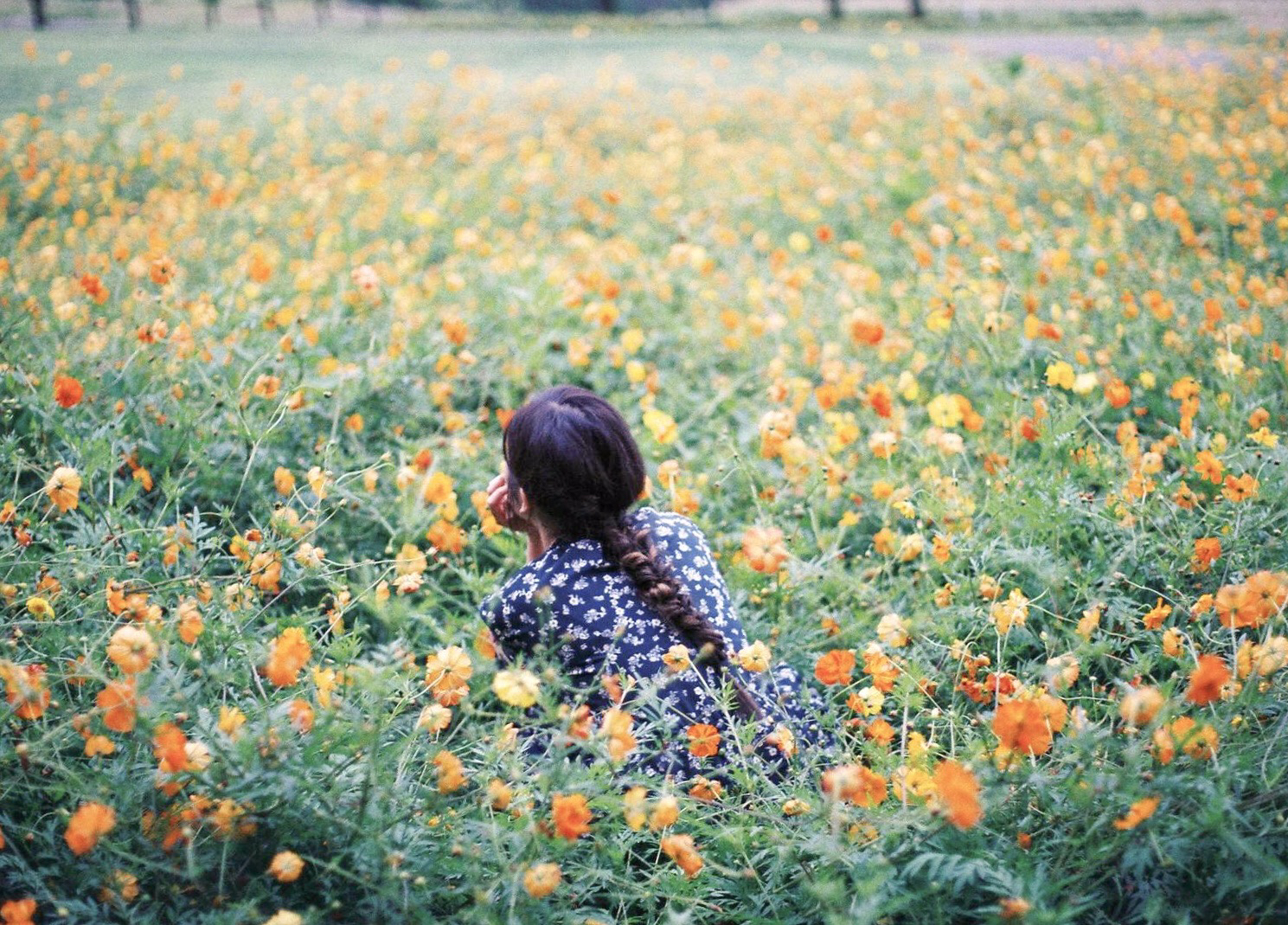 服の柄を揃えて、お花とリンク!