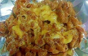 ポテチ入り焼き納豆（納豆克服メニュー）
