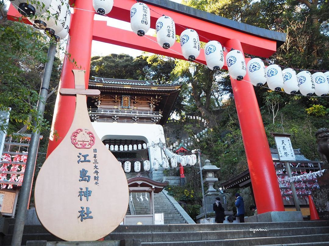 ピンクの絵馬が可愛い | 江島神社