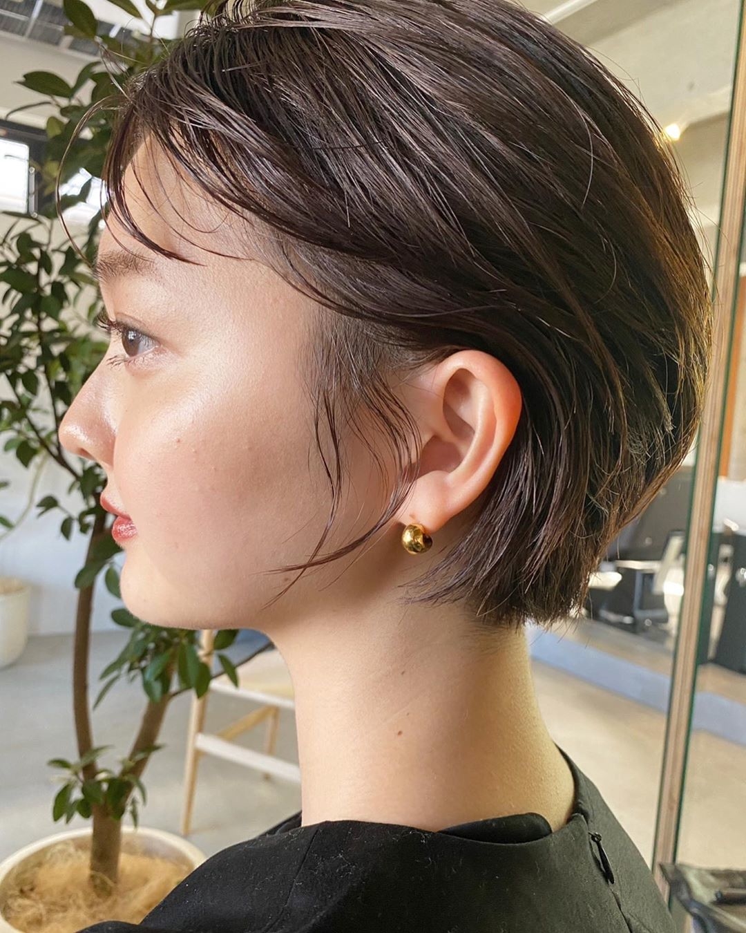 ショートヘアにも