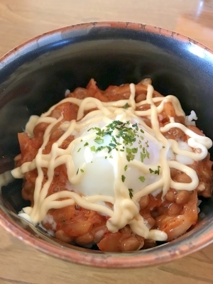 納豆キムチでズボラ丼♡