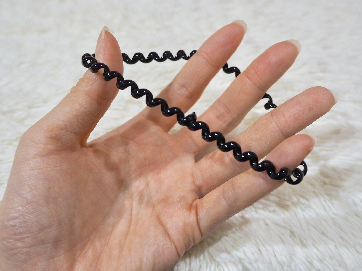 髪を乾かす前にブロッキング
