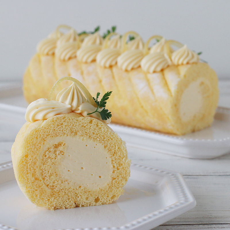 レモンクリームのロールケーキ