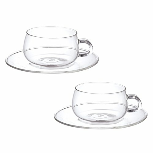 カップ&ソーサー UNITEA ガラス 2個セット