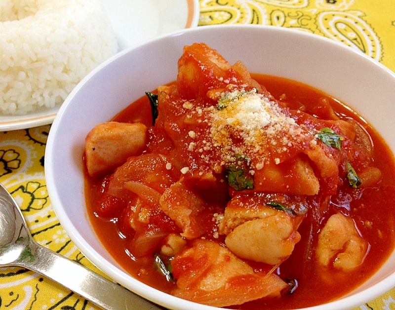 フライパンで簡単☆鶏むね肉のトマト煮