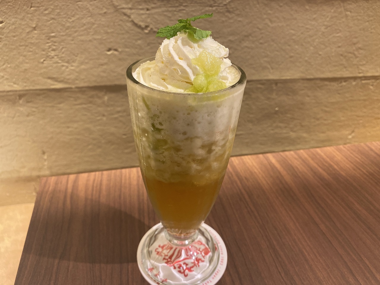 試飲した果肉茶メロン