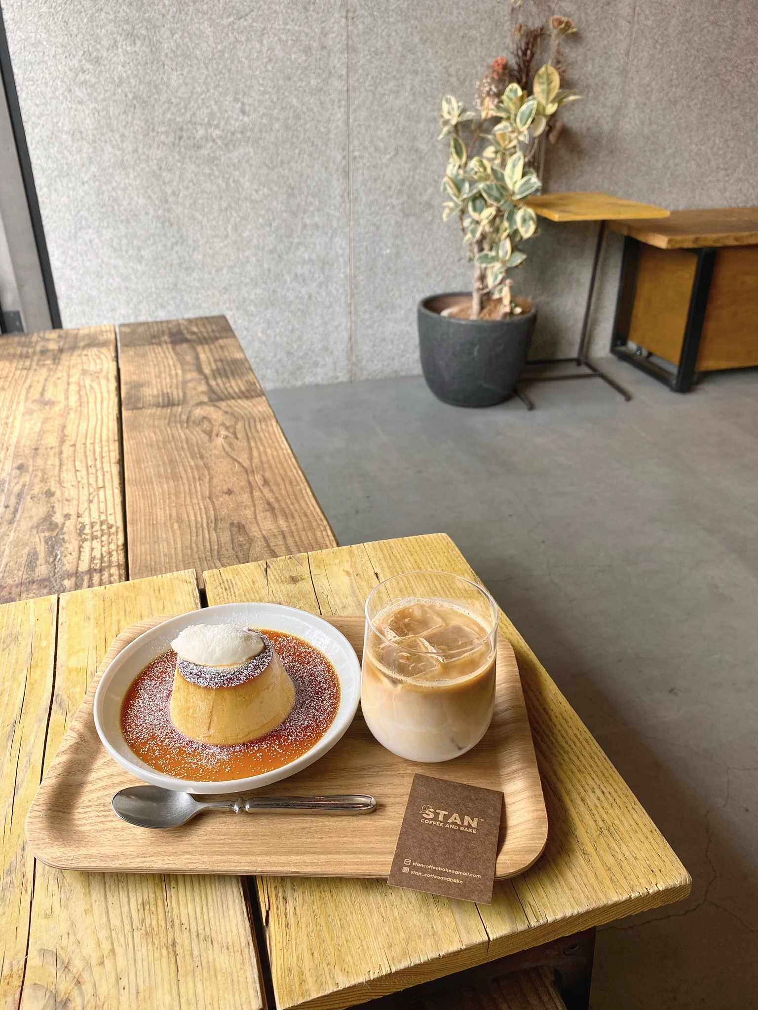 stan coffeeのプリントカフェラテ