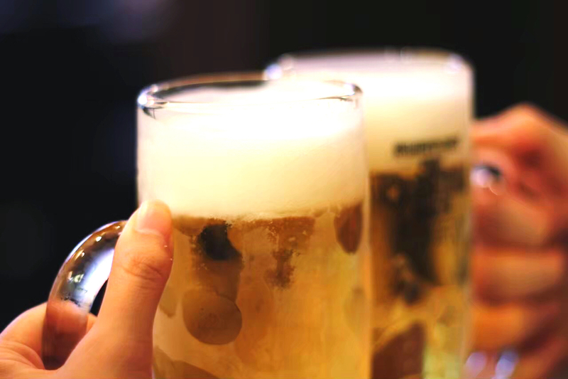 ビールで乾杯！