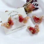 蝶々とお花のハーモニーピアス
