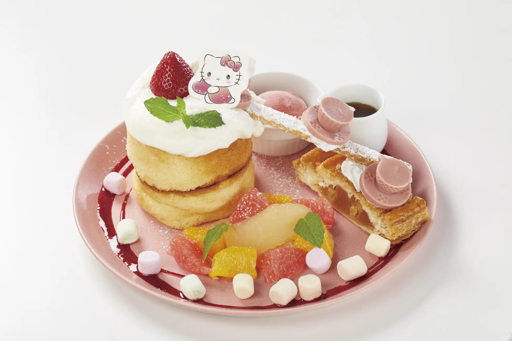 【ハローキティのジェットコースターパンケーキ】1,628円