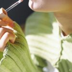 リップを塗る様子