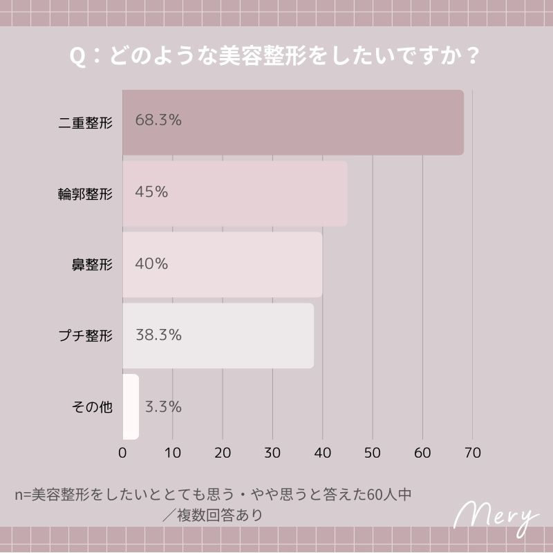 どのような美容整形をしたいですか？